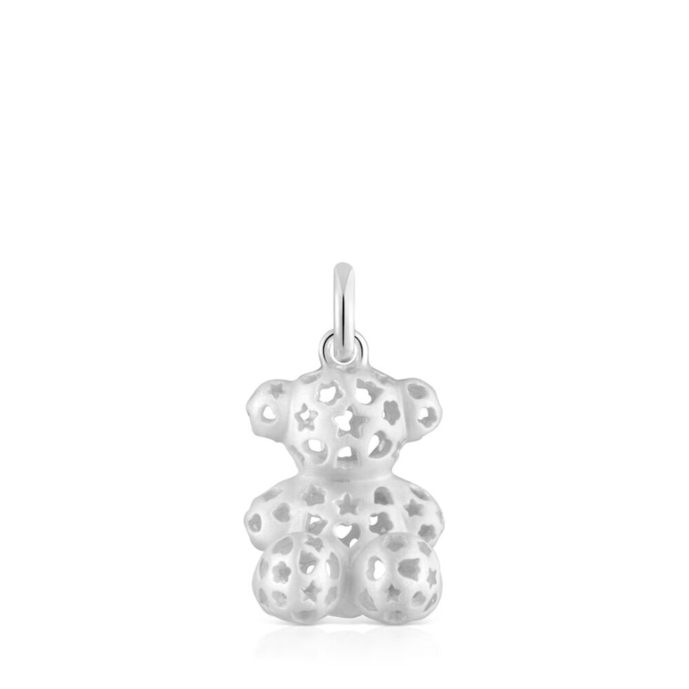 Tous Silver bear Pendant with die-cut motif detailing Bold Bear